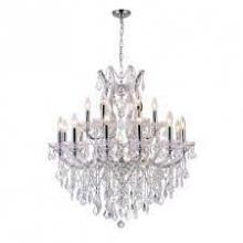 CWI Lighting 8311P32C-19 (Clear) - Maria Theresa 19 Light Up Chandelier With Chrome Finish