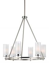 Generation Lighting F2985/6SN/CH - Medium Chandelier