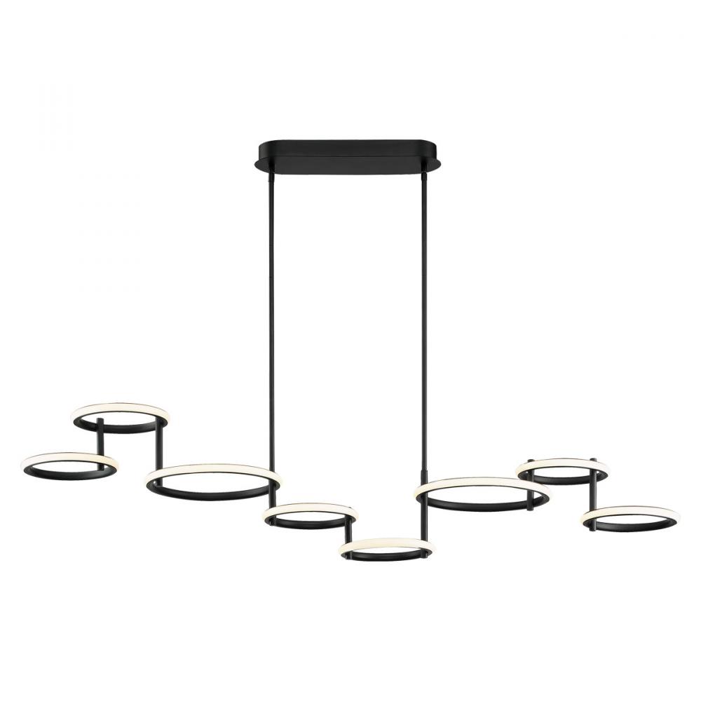 Giro, 8LT LED Chandelier, Blk