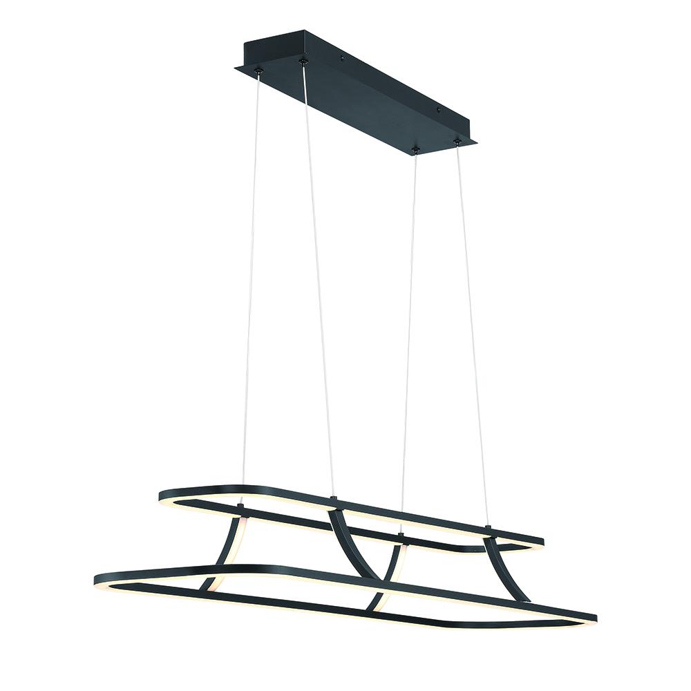 Cadoux 1 Light Chandelier in Black