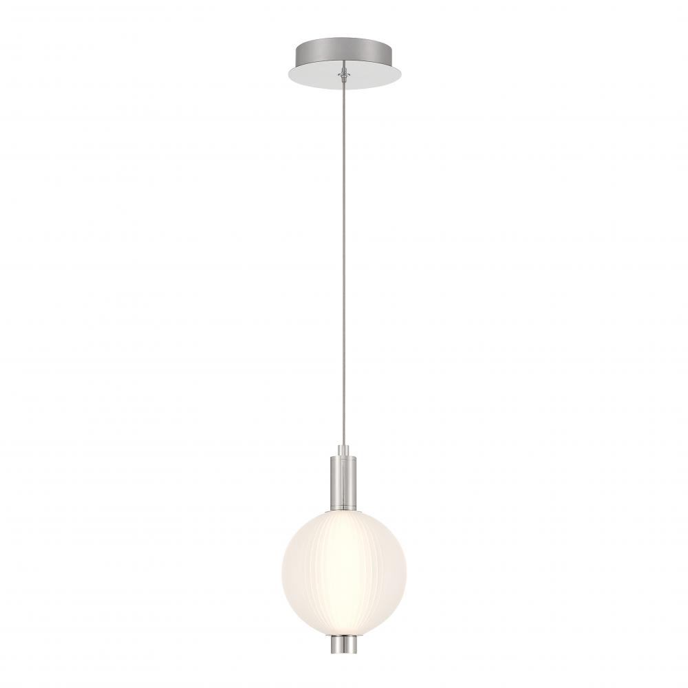 Palmas 10" LED Pendant In Nickel