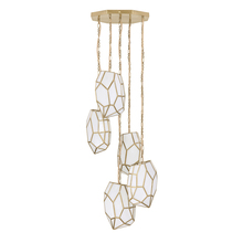 Eurofase 46465-016 - Heera 5 Light Pendant in Brass