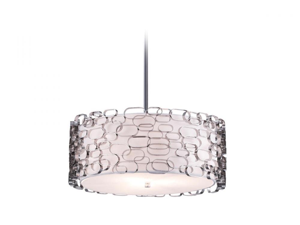 Ventura Blvd. Collection Metal Oval Pattern Round Hanging Fixture