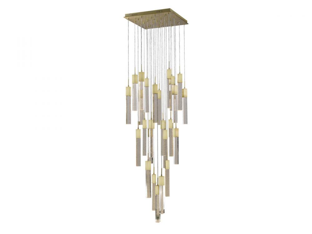 The Original Glacier Avenue Collection Dark Bronze 25 Light Pendant Fixture with Clear Crystal