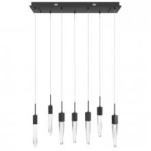 Avenue Lighting HF1900-7-AP-BK-C - The Original Aspen Collection Chrome 7 Light Pendant Fixture with Clear Crystal