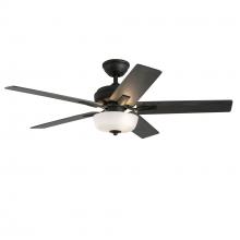 Kuzco Lighting Inc CF78752-MB-LKW - Erikson 52-in Matte Black FAN + LED KIT with Bulb Ceiling Fan