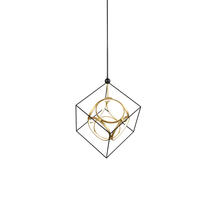 Kuzco Lighting Inc CH19226-BK/AN - Monza 26-in Black/Antique Brass LED Chandeliers