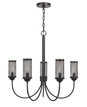 CAL Lighting FX-3715-5 - 24" Height Metal Chandelier in Textured Bronze Finish