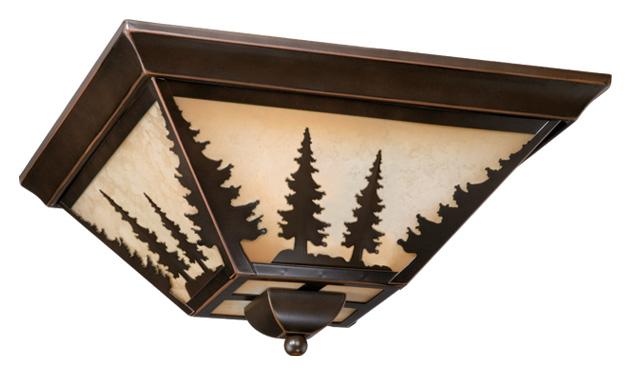 Yosemite 14-in Tree Flush Mount Ceiling Light Burnished Bronze