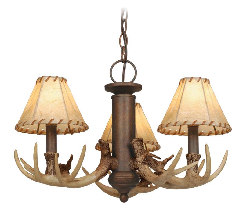 Lodge 3L LED Antler Fan Kit or Chandelier (Dual Mount) Weathered Patina