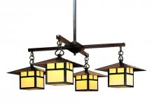 Arroyo Craftsman MCH-12/4CLGW-RC - 12" monterey 4 light chandelier with cloud lift overlay