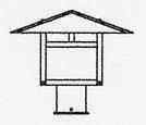 Arroyo Craftsman MP-12CLM-BZ - 12" monterey post mount with cloud lift overlay