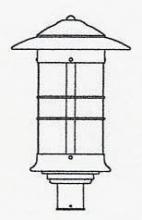 Arroyo Craftsman NP-14LM-S - 14" newport long body post mount fixture