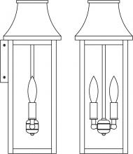 Arroyo Craftsman PRW-7LRM-AC - 7" Providence long body flush wall mount