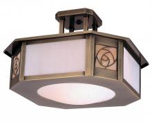 Arroyo Craftsman SCCM-15GWC-S - 15" saint clair inverted semi-flush ceiling mount