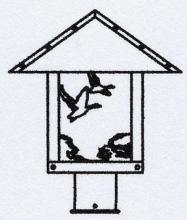 Arroyo Craftsman TRP-12GSF-S - 12" timber ridge post mount with goose filigree