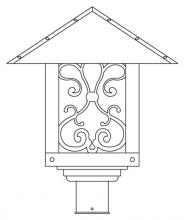 Arroyo Craftsman TRP-16ASOF-RC - 16" timber ridge post mount with ashbury  filigree