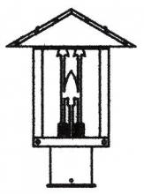 Arroyo Craftsman TRP-9AROF-MB - 9" timber ridge post mount with arrow filigree