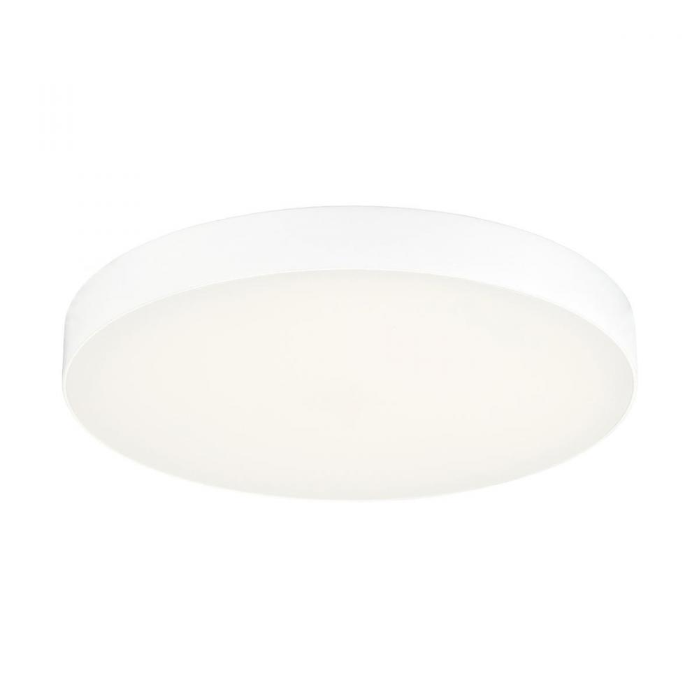 JESCO Flush Mount LED 7" Round Trimless Rim 15W 3000K 90CRI WH