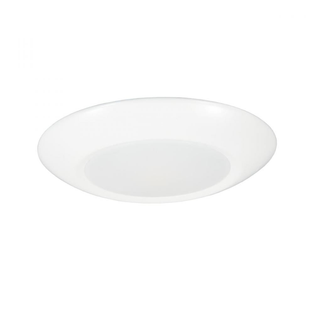 JESCO Flush Mount LED 6" Round Disk 15W 5CCT 90CRI WH