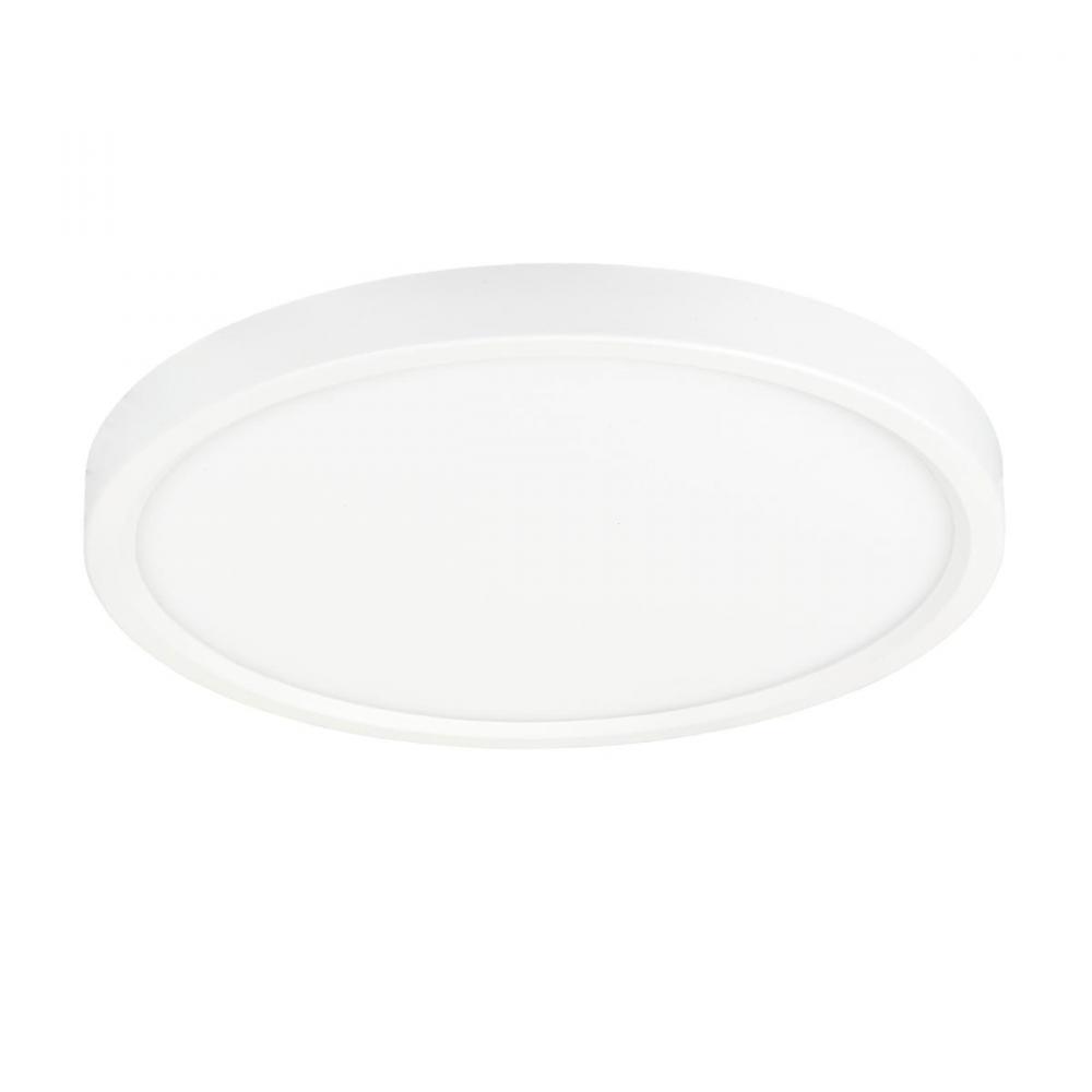 JESCO Flush Mount LED 7" Round Slim Trim 120-277V 15W 3000K 90CRI WH