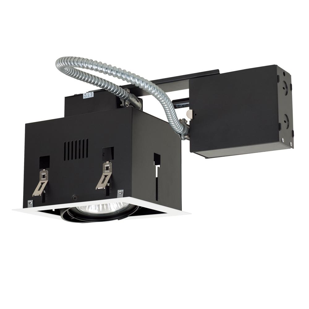 1-Light Double Gimbal Recessed Fixture Line Voltage.