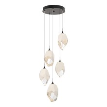 Hubbardton Forge 131138-SKT-LONG-14-WP0755 - Chrysalis 5-Light Large Crystal Pendant