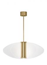 Visual Comfort & Co. Modern Collection SLPD28430BR - Sean Lavin Nyra 1-light dimmable LED large pendant with plated brass finish and acrylic shade