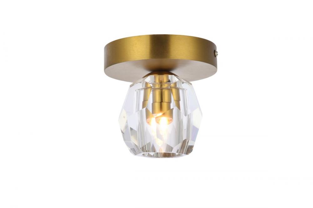 Eren 1 Light Gold Flush Mount