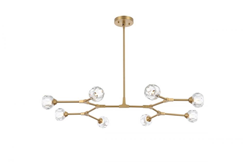 Zayne 8 Light Pendant in Gold