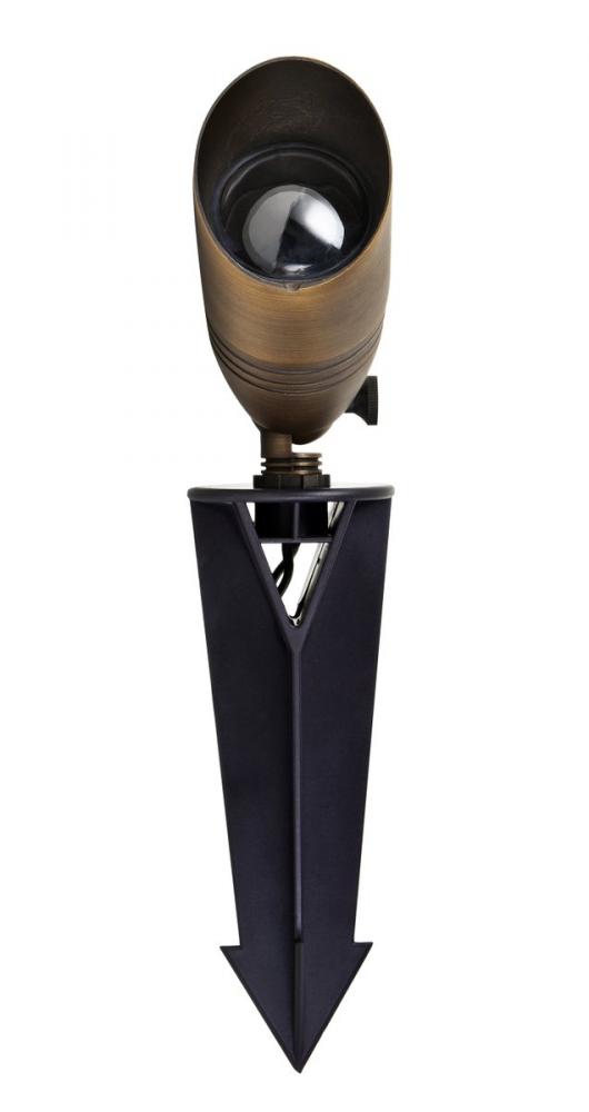 Outdoor Cast Brass Spot Light 3"wx8.5"h