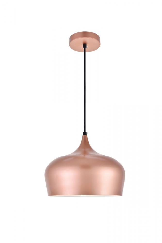 Nora 1 Light Burnished Nickel Pendant