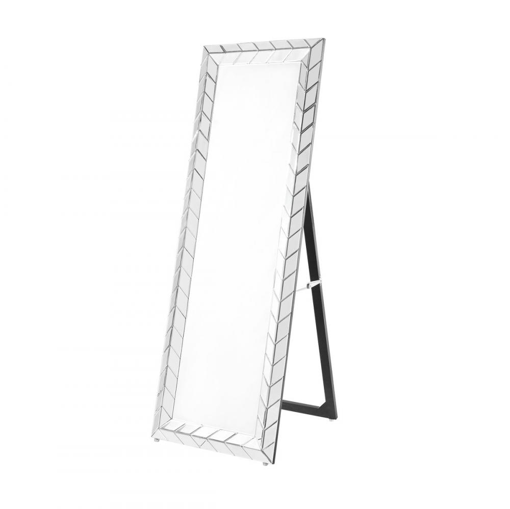 Sparkle 22 In. Contemporary Standing Full Length Mirror in Clear