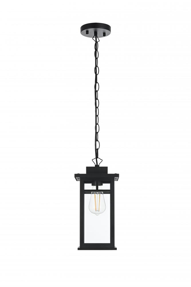 Mercer 7 inch Outdoor Pendant in Black