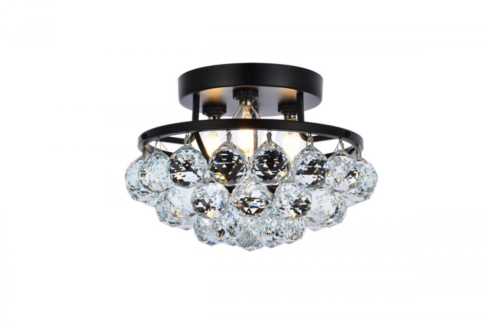 Corona 10 Inch Black Flush Mount