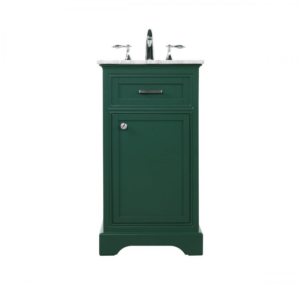 19 Inch Single Bathroom Vanity in Green