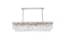 Elegant 1232D60PN/RC - 12 light Polished nickel Chandelier Clear Royal Cut Crystal