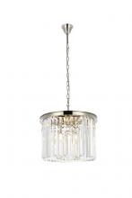 Elegant 1238D20PN/RC - Sydney 6 Light Polished Nickel Pendant Clear Royal Cut Crystal