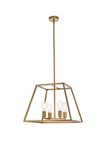 Elegant LD720D20BR - Declan 20 Inch Pendant in Brass