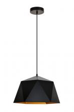 Elegant LDPD2081 - Arden Collection Pendant D15.0'' H9.6 Lt:1 Black and Gold Finish