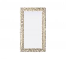 Elegant MR4A2442LN - Rectangle Cornhusk Mirror 24x42 in Linen White