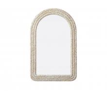 Elegant MR4G2742LN - Arch Cornhusk Mirror 27x42 in Linen White