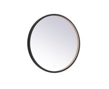 Elegant MRE6024BK - Pier 24 inch LED mirror with adjustable color temperature 3000K/4200K/6400K in black