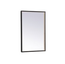 Elegant MRE61830BK - Pier 18x30 inch LED mirror with adjustable color temperature 3000K/4200K/6400K in black