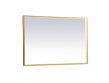 Elegant MRE62040BR - Pier 20x40 inch LED mirror with adjustable color temperature 3000K/4200K/6400K in brass