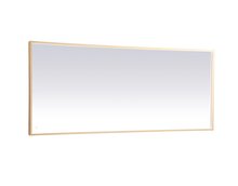 Elegant MRE63072BR - Pier 30x72 inch LED mirror with adjustable color temperature 3000K/4200K/6400K in brass