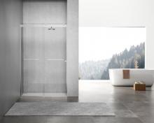 Elegant SD202-4876PCH - Semi-frameless shower door 48 x 76 Polished Chrome