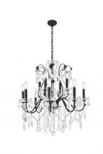 Elegant V2015D28DB/RC - St. Francis 12 Light Dark Bronze Chandelier Clear Royal Cut Crystal