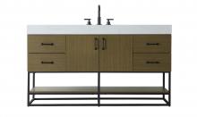 Elegant VF29260MCB - 60 inch Single Bathroom Vanity in Chestnut Brown