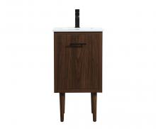 Elegant VF48018MWT - 18 Inch Single Bathroom Vanity in Walnut